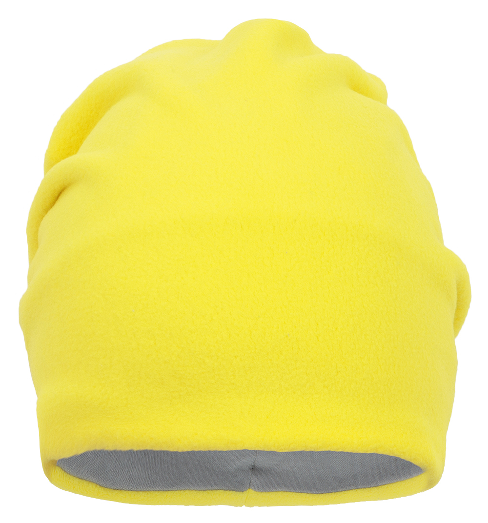 Флисовая шапка желтая